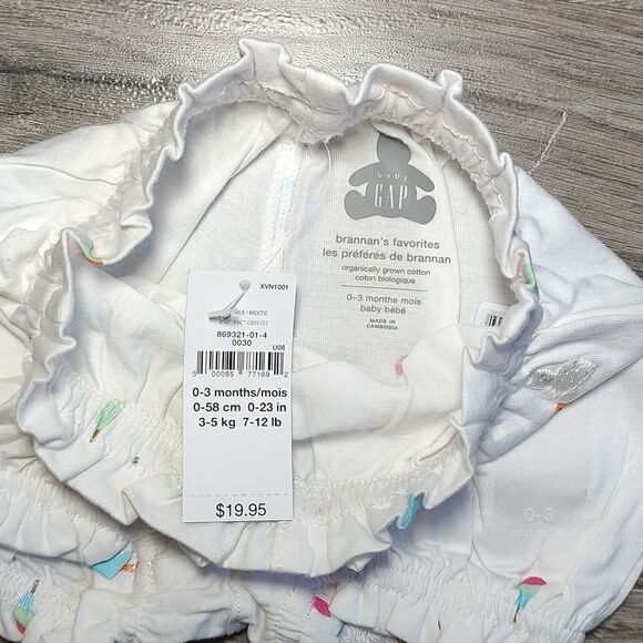 New With Tag‎ Baby Gap 100% Organic Cotton Size 0-3 Months Pull-On Shorts - Picture 5 of 7